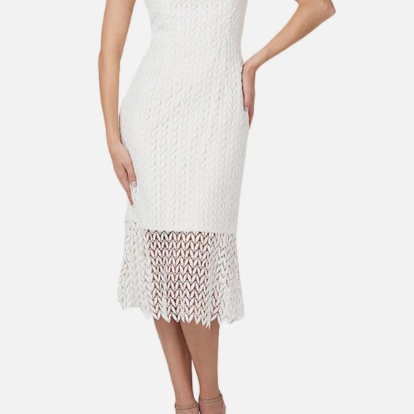 Kay Unger Tatum Embroidered Midi Dress - Picture 2 of 8